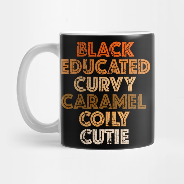 Black Educated Curvy Caramel Cutie by blackartmattersshop